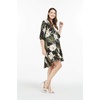 image:imageFamily Matching Hawaiian Clothes Wispy Cereus Black  Lightweight 100 rayon  Family matching outfits  Tropical floral print  Beach vacations  Luaus  Cruises  Family photosWomen 34 Sleeve