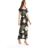 image:imageFamily Matching Hawaiian Clothes Wispy Cereus Black  Lightweight 100 rayon  Family matching outfits  Tropical floral print  Beach vacations  Luaus  Cruises  Family photosWomen Cap Sleeve
