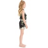 image:imageFamily Matching Hawaiian Clothes Wispy Cereus Black  Lightweight 100 rayon  Family matching outfits  Tropical floral print  Beach vacations  Luaus  Cruises  Family photosGirl Romper