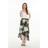 image:imageFamily Matching Hawaiian Clothes Wispy Cereus Black  Lightweight 100 rayon  Family matching outfits  Tropical floral print  Beach vacations  Luaus  Cruises  Family photosWomen Wrap Ruffle Skirt