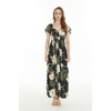 image:imageFamily Matching Hawaiian Clothes Wispy Cereus Black  Lightweight 100 rayon  Family matching outfits  Tropical floral print  Beach vacations  Luaus  Cruises  Family photosWomen Maxi Rahee