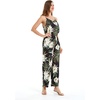 image:imageFamily Matching Hawaiian Clothes Wispy Cereus Black  Lightweight 100 rayon  Family matching outfits  Tropical floral print  Beach vacations  Luaus  Cruises  Family photosWomen V Neck Jumpsuit