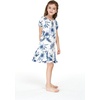 image:imageHawaii Hangover Family Matching Hawaiian Clothes Day Dream Bloom  Family matching Hawaiian outfits Day Dream Bloom lightweight rayon machine washable tropical floral print luaus cruisesGirl Simple Muumuu Ruffle