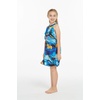 image:imageHawaii Hangover Family Matching Hawaiian Clothes Sunset Blue  Family matching Hawaiian outfits Sunset Blue lightweight rayon machine washable tropical print luaus cruisesGirl Ruffle Tank