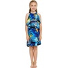 image:imageHawaii Hangover Family Matching Hawaiian Clothes Sunset Blue  Family matching Hawaiian outfits Sunset Blue lightweight rayon machine washable tropical print luaus cruisesGirl Ruffle Tank