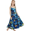 image:imageHawaii Hangover Family Matching Hawaiian Clothes Sunset Blue  Family matching Hawaiian outfits Sunset Blue lightweight rayon machine washable tropical print luaus cruisesGirl Maxi Tiered