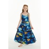 image:imageHawaii Hangover Family Matching Hawaiian Clothes Sunset Blue  Family matching Hawaiian outfits Sunset Blue lightweight rayon machine washable tropical print luaus cruisesGirl Maxi Tiered