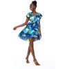 image:imageHawaii Hangover Family Matching Hawaiian Clothes Sunset Blue  Family matching Hawaiian outfits Sunset Blue lightweight rayon machine washable tropical print luaus cruisesWomen Short Rahee