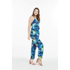 image:imageHawaii Hangover Family Matching Hawaiian Clothes Sunset Blue  Family matching Hawaiian outfits Sunset Blue lightweight rayon machine washable tropical print luaus cruisesWomen V Neck Jumpsuit