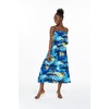 image:imageHawaii Hangover Family Matching Hawaiian Clothes Sunset Blue  Family matching Hawaiian outfits Sunset Blue lightweight rayon machine washable tropical print luaus cruisesWomen Short Maxi Ruffle