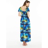 image:imageHawaii Hangover Family Matching Hawaiian Clothes Sunset Blue  Family matching Hawaiian outfits Sunset Blue lightweight rayon machine washable tropical print luaus cruisesWomen Maxi Rahee