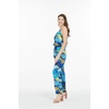 image:imageHawaii Hangover Family Matching Hawaiian Clothes Sunset Blue  Family matching Hawaiian outfits Sunset Blue lightweight rayon machine washable tropical print luaus cruisesWomen V Neck Jumpsuit