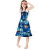 image:imageHawaii Hangover Family Matching Hawaiian Clothes Sunset Blue  Family matching Hawaiian outfits Sunset Blue lightweight rayon machine washable tropical print luaus cruisesGirl Elastic Top Strap