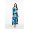 image:imageHawaii Hangover Family Matching Hawaiian Clothes Sunset Blue  Family matching Hawaiian outfits Sunset Blue lightweight rayon machine washable tropical print luaus cruisesWomen Cap Sleeve