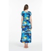 image:imageHawaii Hangover Family Matching Hawaiian Clothes Sunset Blue  Family matching Hawaiian outfits Sunset Blue lightweight rayon machine washable tropical print luaus cruisesWomen Cap Sleeve