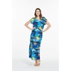 image:imageHawaii Hangover Family Matching Hawaiian Clothes Sunset Blue  Family matching Hawaiian outfits Sunset Blue lightweight rayon machine washable tropical print luaus cruisesWomen Cap Sleeve