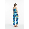 image:imageHawaii Hangover Family Matching Hawaiian Clothes Sunset Blue  Family matching Hawaiian outfits Sunset Blue lightweight rayon machine washable tropical print luaus cruisesWomen V Neck Jumpsuit
