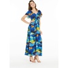 image:imageHawaii Hangover Family Matching Hawaiian Clothes Sunset Blue  Family matching Hawaiian outfits Sunset Blue lightweight rayon machine washable tropical print luaus cruisesWomen Maxi Rahee