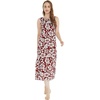 image:imageMatchable Couple Hawaiian Luau Men Shirt or Women Maxi Tank Dress in Classic Hibiscus BurgundyWomen Classic Hibiscus Burgundy