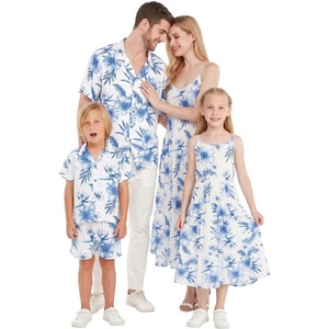 image:imageHawaii Hangover Family Matching Hawaiian Clothes Day Dream Bloom  Family matching Hawaiian outfits Day Dream Bloom lightweight rayon machine washable tropical floral print luaus cruisesGirl Maxi Tiered
