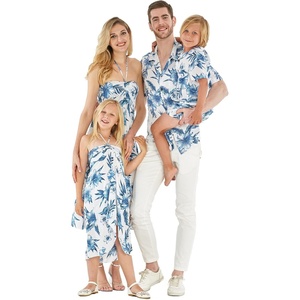 image:imageHawaii Hangover Family Matching Hawaiian Clothes Day Dream Bloom  Family matching Hawaiian outfits Day Dream Bloom lightweight rayon machine washable tropical floral print luaus cruisesGirl Halter
