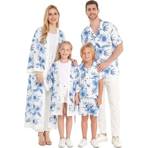 image:imageHawaii Hangover Family Matching Hawaiian Clothes Day Dream Bloom  Family matching Hawaiian outfits Day Dream Bloom lightweight rayon machine washable tropical floral print luaus cruisesWomen Maxi Kimono Cardigan
