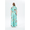 image:imageHawaii Hangover Family Matching Clothes Pineapple Garden Turquoise  Family matching Hawaiian outfits Pineapple Garden Turquoise lightweight rayon machine washable tropical print luausWomen Wide Legged With Pockets Jumpsuit
