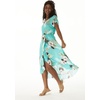 image:imageHawaii Hangover Family Matching Clothes Pineapple Garden Turquoise  Family matching Hawaiian outfits Pineapple Garden Turquoise lightweight rayon machine washable tropical print luausWomen Wrap Ruffle