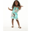 image:imageHawaii Hangover Family Matching Clothes Pineapple Garden Turquoise  Family matching Hawaiian outfits Pineapple Garden Turquoise lightweight rayon machine washable tropical print luausGirl Ruffle Top Jumpsuit Romper