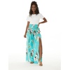 image:imageHawaii Hangover Family Matching Clothes Pineapple Garden Turquoise  Family matching Hawaiian outfits Pineapple Garden Turquoise lightweight rayon machine washable tropical print luausWomen Wide Leg Pants