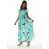 image:imageHawaii Hangover Family Matching Clothes Pineapple Garden Turquoise  Family matching Hawaiian outfits Pineapple Garden Turquoise lightweight rayon machine washable tropical print luausWomen Maxi Rahee