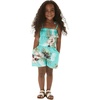 image:imageHawaii Hangover Family Matching Clothes Pineapple Garden Turquoise  Family matching Hawaiian outfits Pineapple Garden Turquoise lightweight rayon machine washable tropical print luausGirl Ruffle Top Jumpsuit Romper
