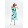 image:imageHawaii Hangover Family Matching Clothes Pineapple Garden Turquoise  Family matching Hawaiian outfits Pineapple Garden Turquoise lightweight rayon machine washable tropical print luausWomen Maxi Ruffle