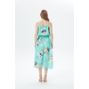 image:imageHawaii Hangover Family Matching Clothes Pineapple Garden Turquoise  Family matching Hawaiian outfits Pineapple Garden Turquoise lightweight rayon machine washable tropical print luausWomen Maxi Ruffle