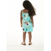 image:imageHawaii Hangover Family Matching Clothes Pineapple Garden Turquoise  Family matching Hawaiian outfits Pineapple Garden Turquoise lightweight rayon machine washable tropical print luausGirl Ruffle Top Jumpsuit Romper
