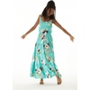 image:imageHawaii Hangover Family Matching Clothes Pineapple Garden Turquoise  Family matching Hawaiian outfits Pineapple Garden Turquoise lightweight rayon machine washable tropical print luausWomen Maxi Tiered