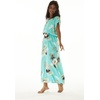 image:imageHawaii Hangover Family Matching Clothes Pineapple Garden Turquoise  Family matching Hawaiian outfits Pineapple Garden Turquoise lightweight rayon machine washable tropical print luausWomen Cap Sleeve