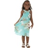 image:imageHawaii Hangover Family Matching Clothes Pineapple Garden Turquoise  Family matching Hawaiian outfits Pineapple Garden Turquoise lightweight rayon machine washable tropical print luausGirl Round Neck Ruffle