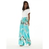 image:imageHawaii Hangover Family Matching Clothes Pineapple Garden Turquoise  Family matching Hawaiian outfits Pineapple Garden Turquoise lightweight rayon machine washable tropical print luausWomen Wide Leg Pants