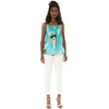 image:imageHawaii Hangover Family Matching Clothes Pineapple Garden Turquoise  Family matching Hawaiian outfits Pineapple Garden Turquoise lightweight rayon machine washable tropical print luausWomen Spaghetti Tank Top