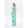 image:imageHawaii Hangover Family Matching Clothes Pineapple Garden Turquoise  Family matching Hawaiian outfits Pineapple Garden Turquoise lightweight rayon machine washable tropical print luausWomen Wide Legged With Pockets Jumpsuit