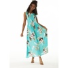 image:imageHawaii Hangover Family Matching Clothes Pineapple Garden Turquoise  Family matching Hawaiian outfits Pineapple Garden Turquoise lightweight rayon machine washable tropical print luausWomen Maxi Tank