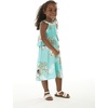 image:imageHawaii Hangover Family Matching Clothes Pineapple Garden Turquoise  Family matching Hawaiian outfits Pineapple Garden Turquoise lightweight rayon machine washable tropical print luausGirl Round Neck Ruffle