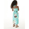image:imageHawaii Hangover Family Matching Clothes Pineapple Garden Turquoise  Family matching Hawaiian outfits Pineapple Garden Turquoise lightweight rayon machine washable tropical print luausGirl Halter