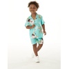 image:imageHawaii Hangover Family Matching Clothes Pineapple Garden Turquoise  Family matching Hawaiian outfits Pineapple Garden Turquoise lightweight rayon machine washable tropical print luausBoy Short Sleeve