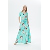 image:imageHawaii Hangover Family Matching Clothes Pineapple Garden Turquoise  Family matching Hawaiian outfits Pineapple Garden Turquoise lightweight rayon machine washable tropical print luausWomen Wide Legged With Pockets Jumpsuit