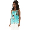 image:imageHawaii Hangover Family Matching Clothes Pineapple Garden Turquoise  Family matching Hawaiian outfits Pineapple Garden Turquoise lightweight rayon machine washable tropical print luausWomen Spaghetti Tank Top
