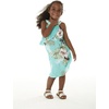 image:imageHawaii Hangover Family Matching Clothes Pineapple Garden Turquoise  Family matching Hawaiian outfits Pineapple Garden Turquoise lightweight rayon machine washable tropical print luausGirl Round Neck Ruffle