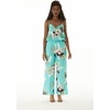 image:imageHawaii Hangover Family Matching Clothes Pineapple Garden Turquoise  Family matching Hawaiian outfits Pineapple Garden Turquoise lightweight rayon machine washable tropical print luausWomen V Neck Jumpsuit