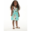 image:imageHawaii Hangover Family Matching Clothes Pineapple Garden Turquoise  Family matching Hawaiian outfits Pineapple Garden Turquoise lightweight rayon machine washable tropical print luausGirl Empire Dress With Elastic Strap